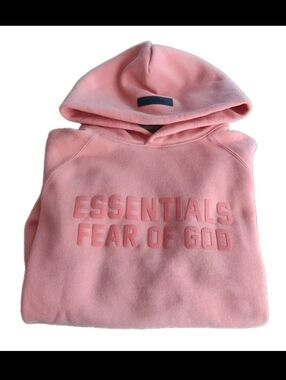 Essentials Fear Of God XL Coral Color Hoodie Like New F2657